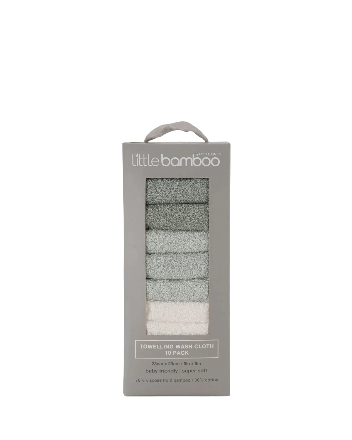 Little Bamboo Baby Towelling Washer 10PK - Turtle Bay