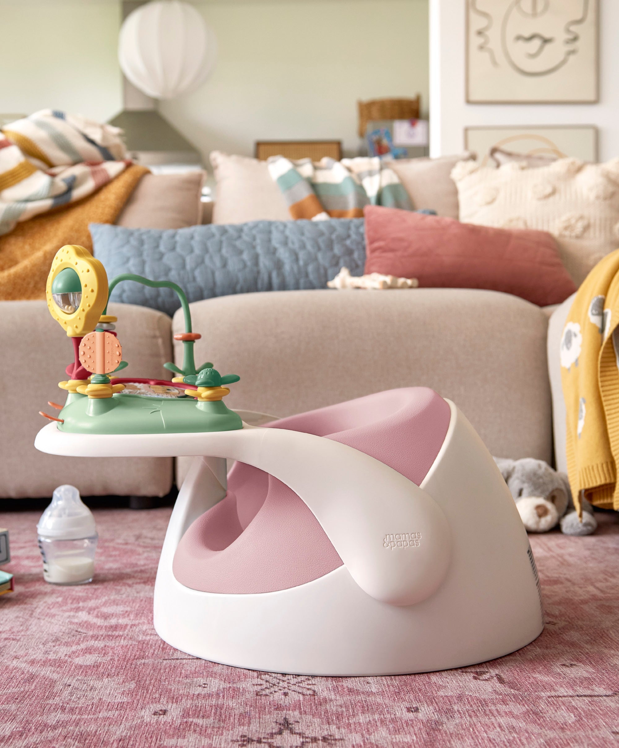 Mamas & Papas Snug Floor Seat with Activity Tray - Blossom - Tiny Tots Baby Store 
