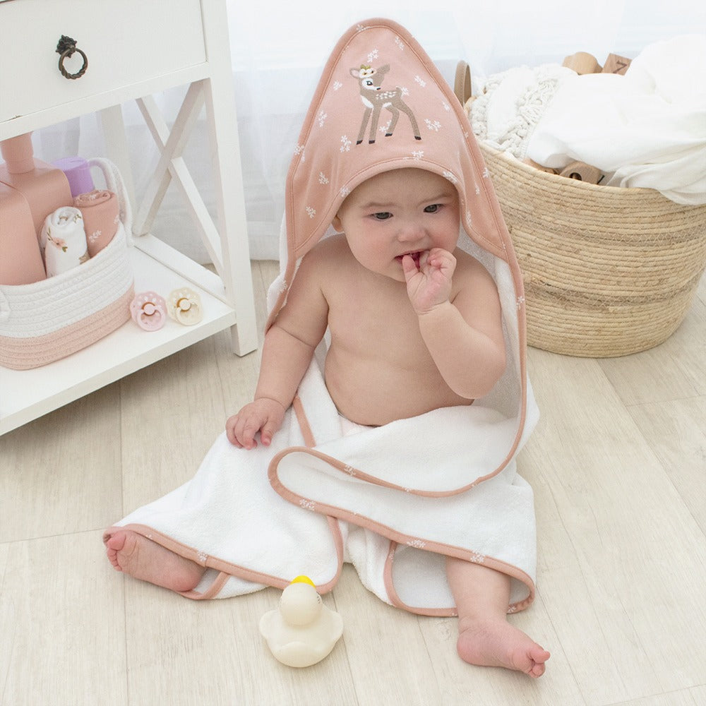 Living Textiles Hooded Towel - Sophia's Garden - Tiny Tots Baby Store 