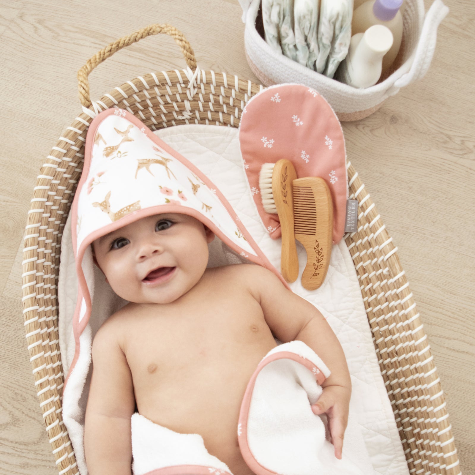 Living Textiles 4pc Baby Bath Gift Set -Sophia's Garden - Tiny Tots Baby Store 