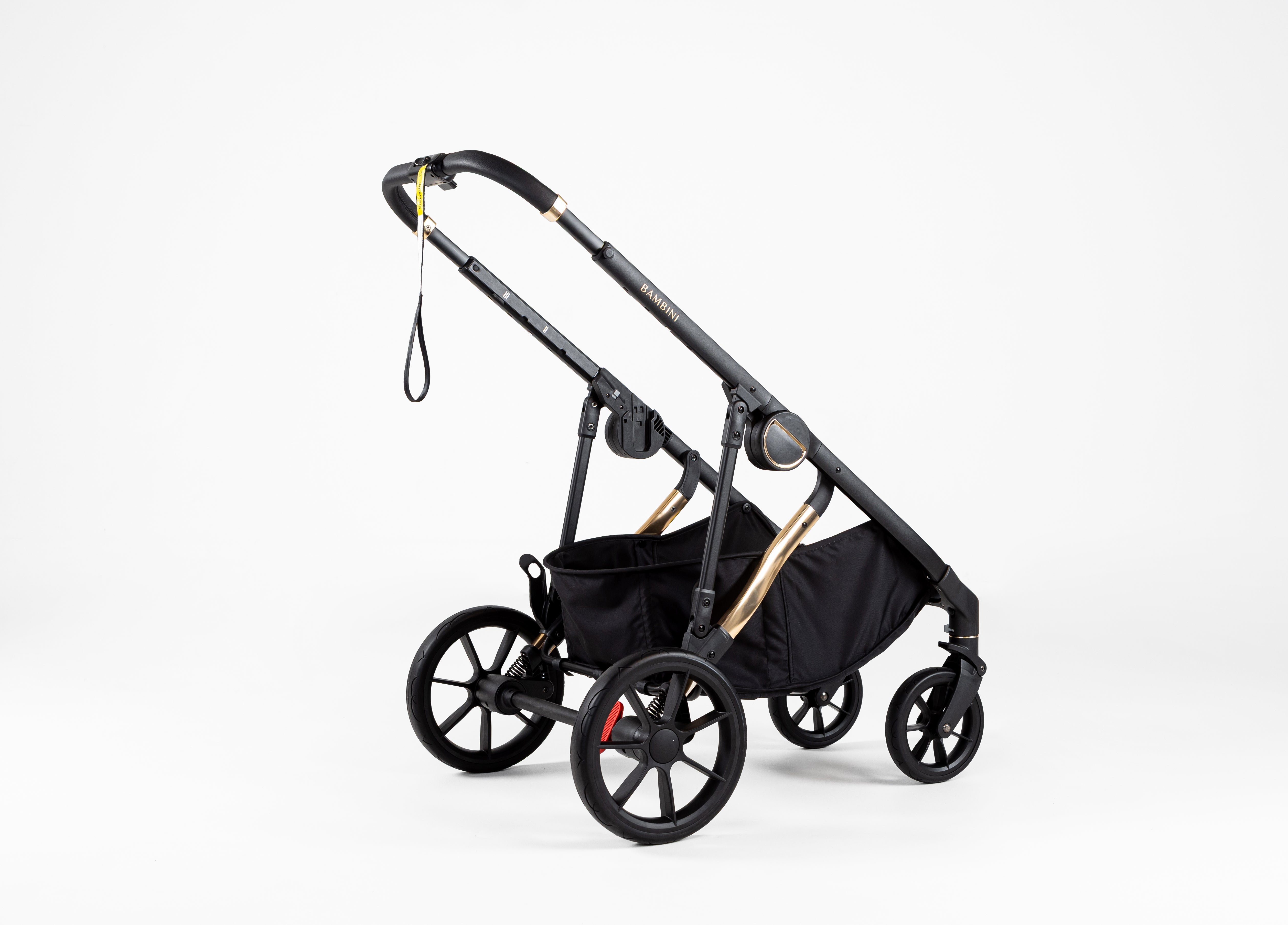 Bambini Lisbon Noah Gold toddler seat stroller in black and gold for stylish walks