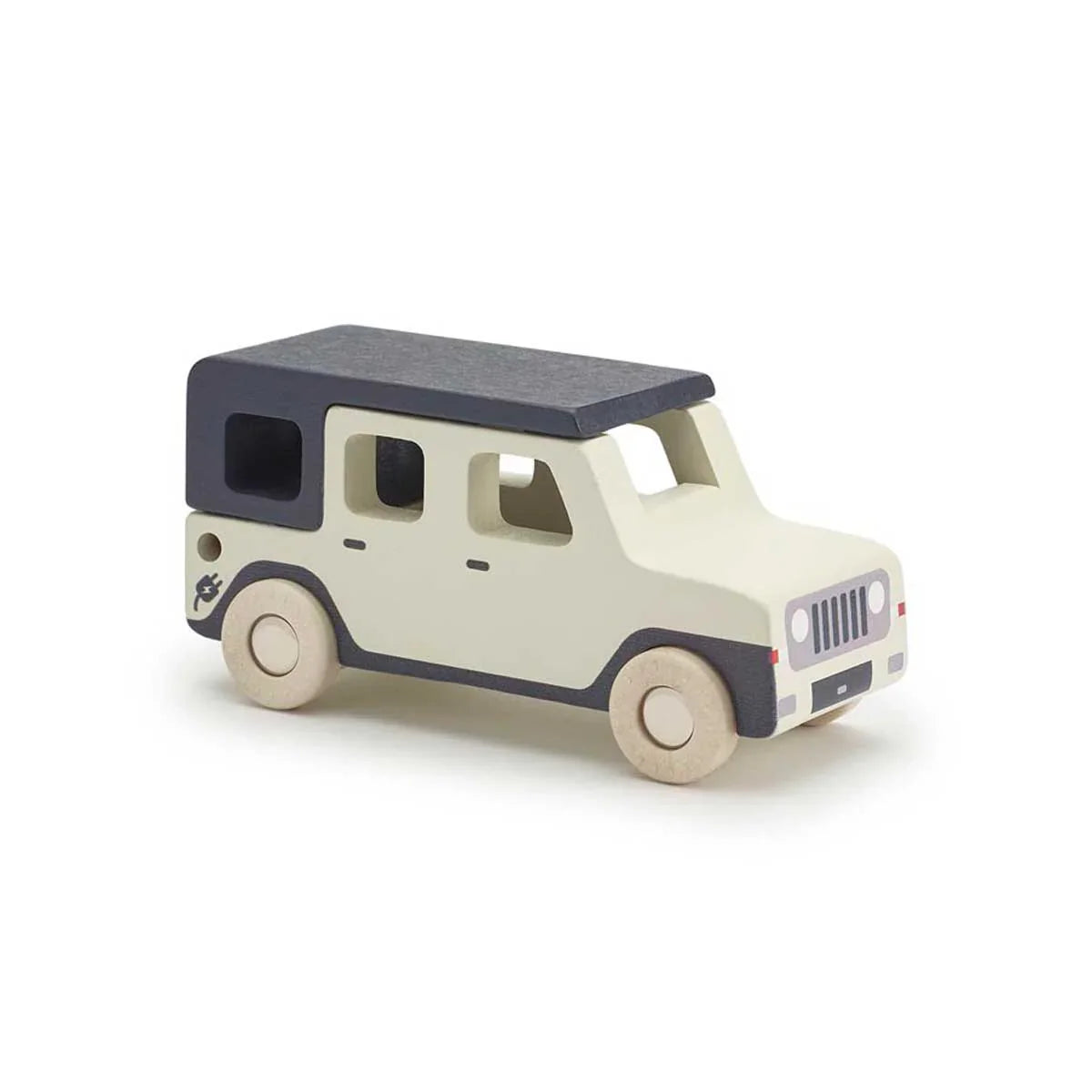 Wooden toy SUV from Moover Toys Essentials, perfect for kids and baby strollers fun