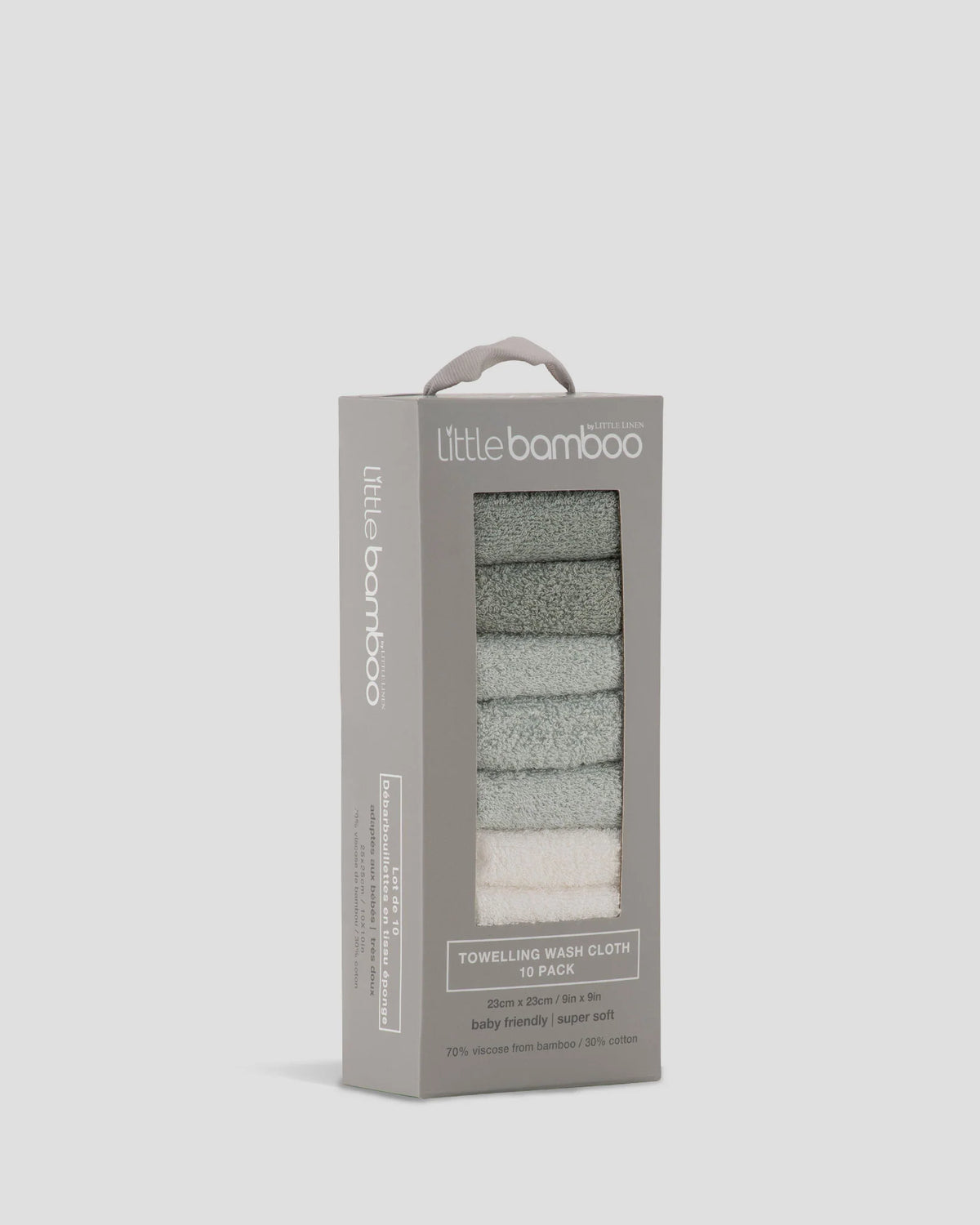 Little Bamboo Baby Towelling Washer 10PK - Turtle Bay