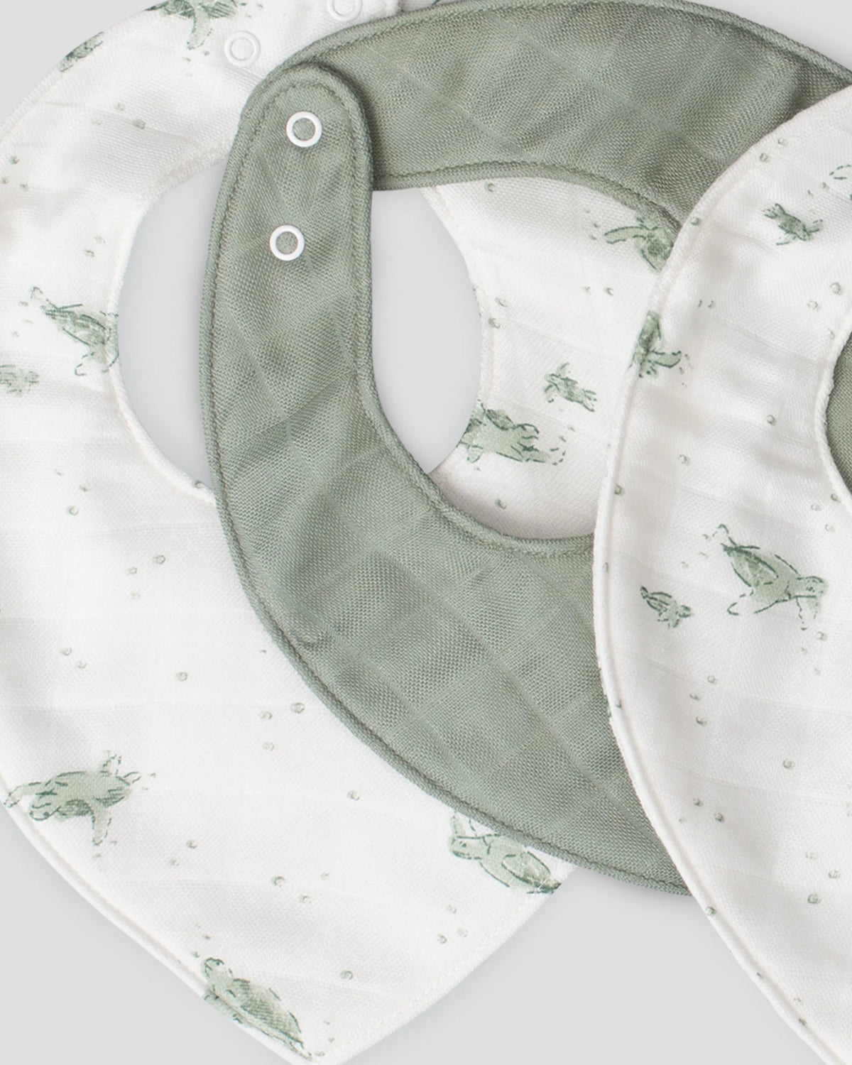 Little Bamboo Baby Muslin Bib 5PK - Turtle Bay