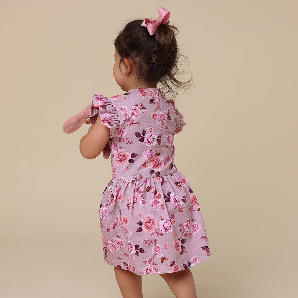 Snuggle Hunny - Blossom Short Sleeve Organic Dress - 0-3 Months (000) 