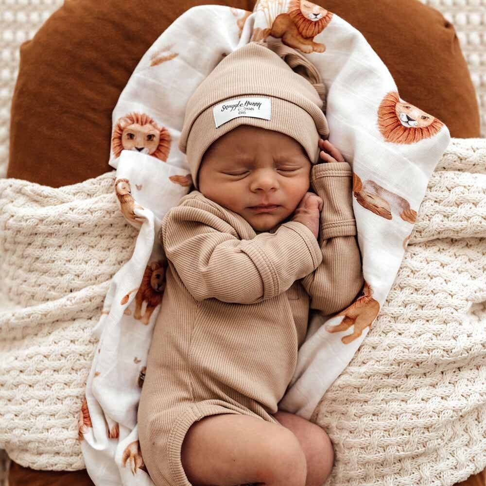 Snuggle Hunny - Pebble Ribbed Organic Knotted Beanie