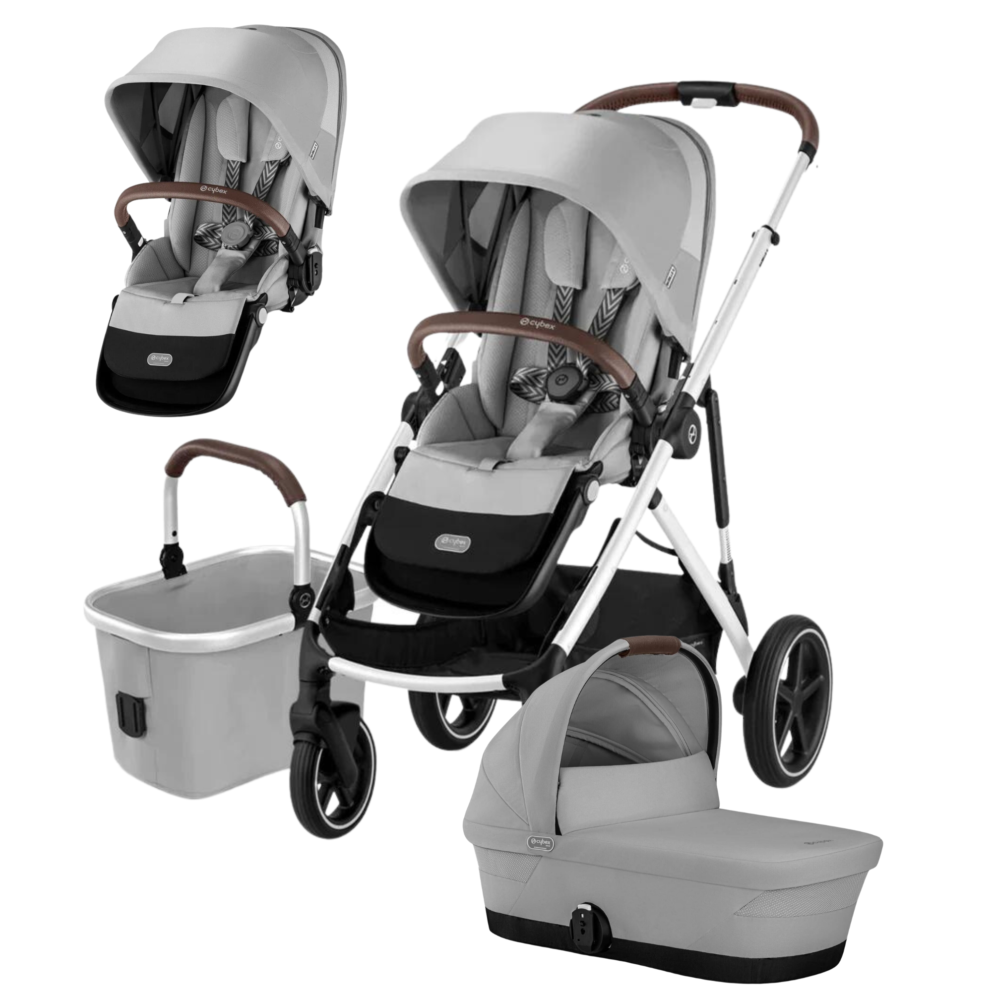 Cybex Gazelle S Pram Complete Package Lava Grey - Tiny Tots Baby Store 