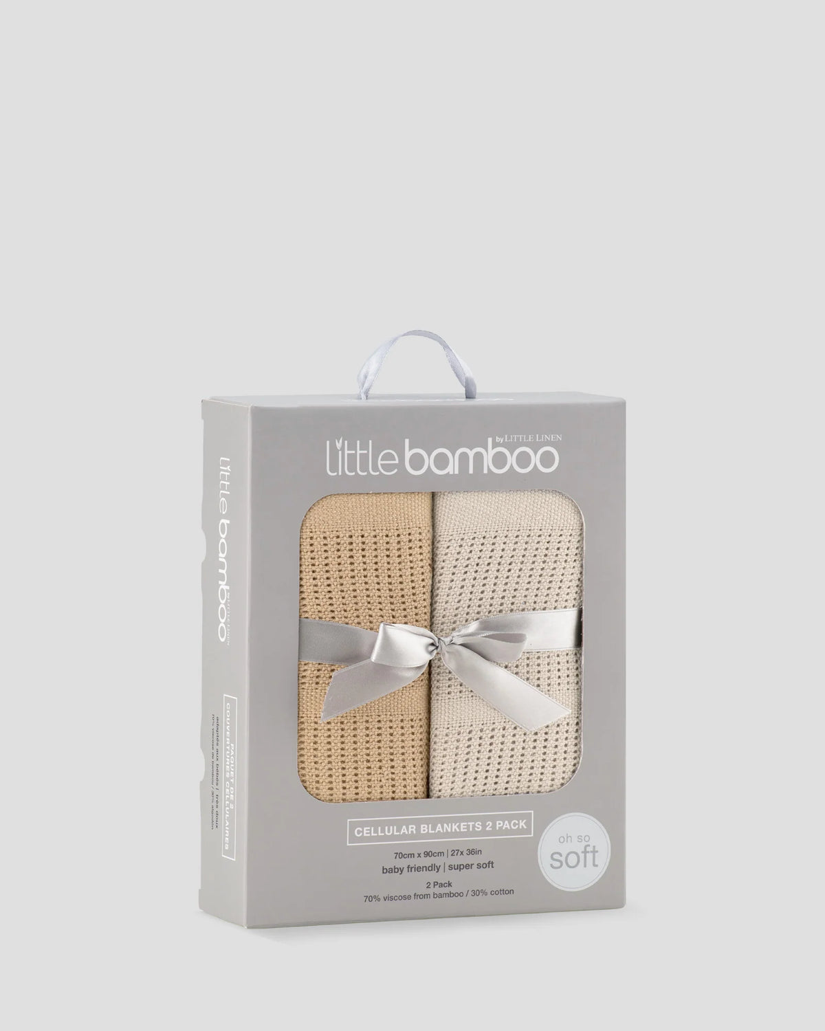 Little Bamboo Baby Cellular Blanket 2Pk - Iced Coffee