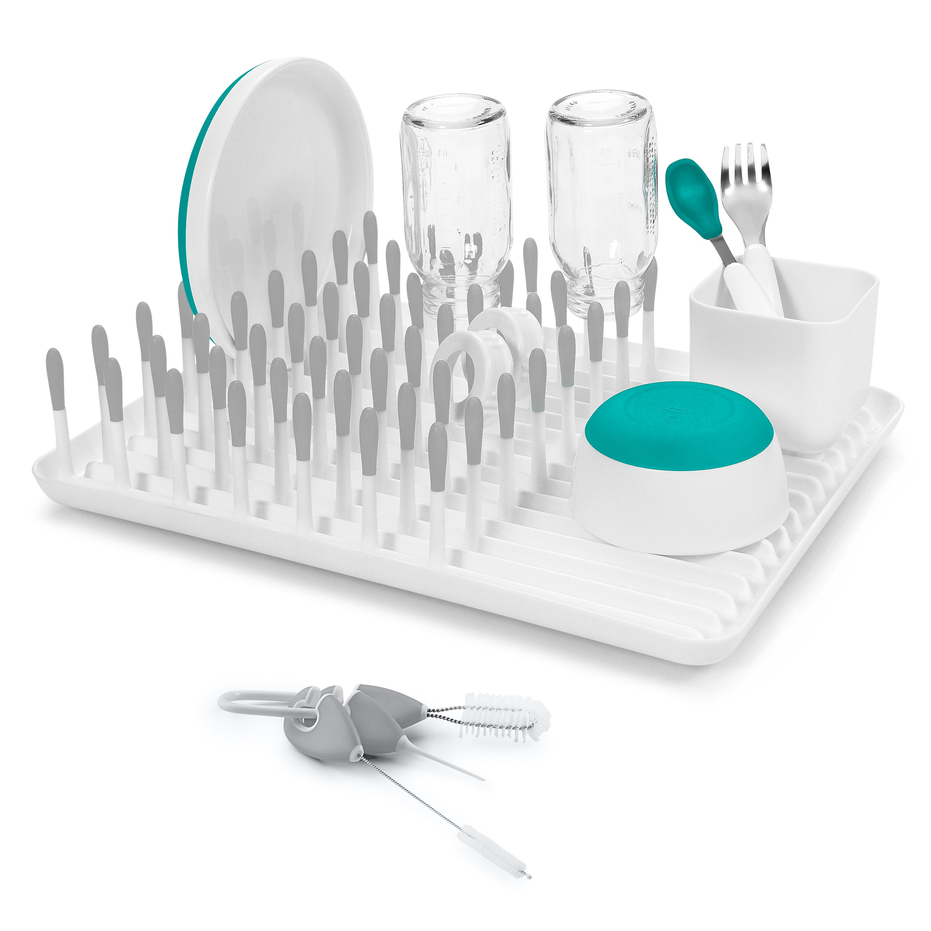 Oxo Tot Bottle & Cup Cleaning Set - Grey - Tiny Tots Baby Store 