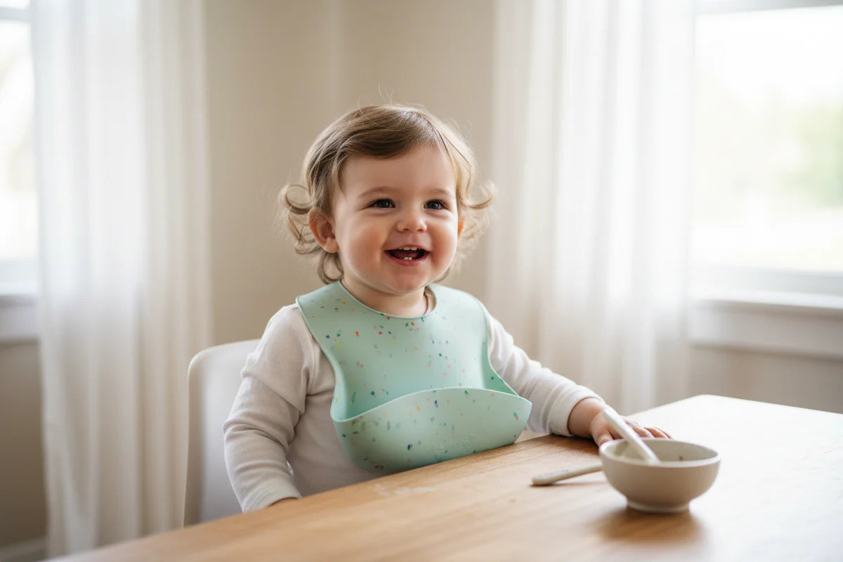 LouLou Lollipop, Silicone Bib - Confetti Mint