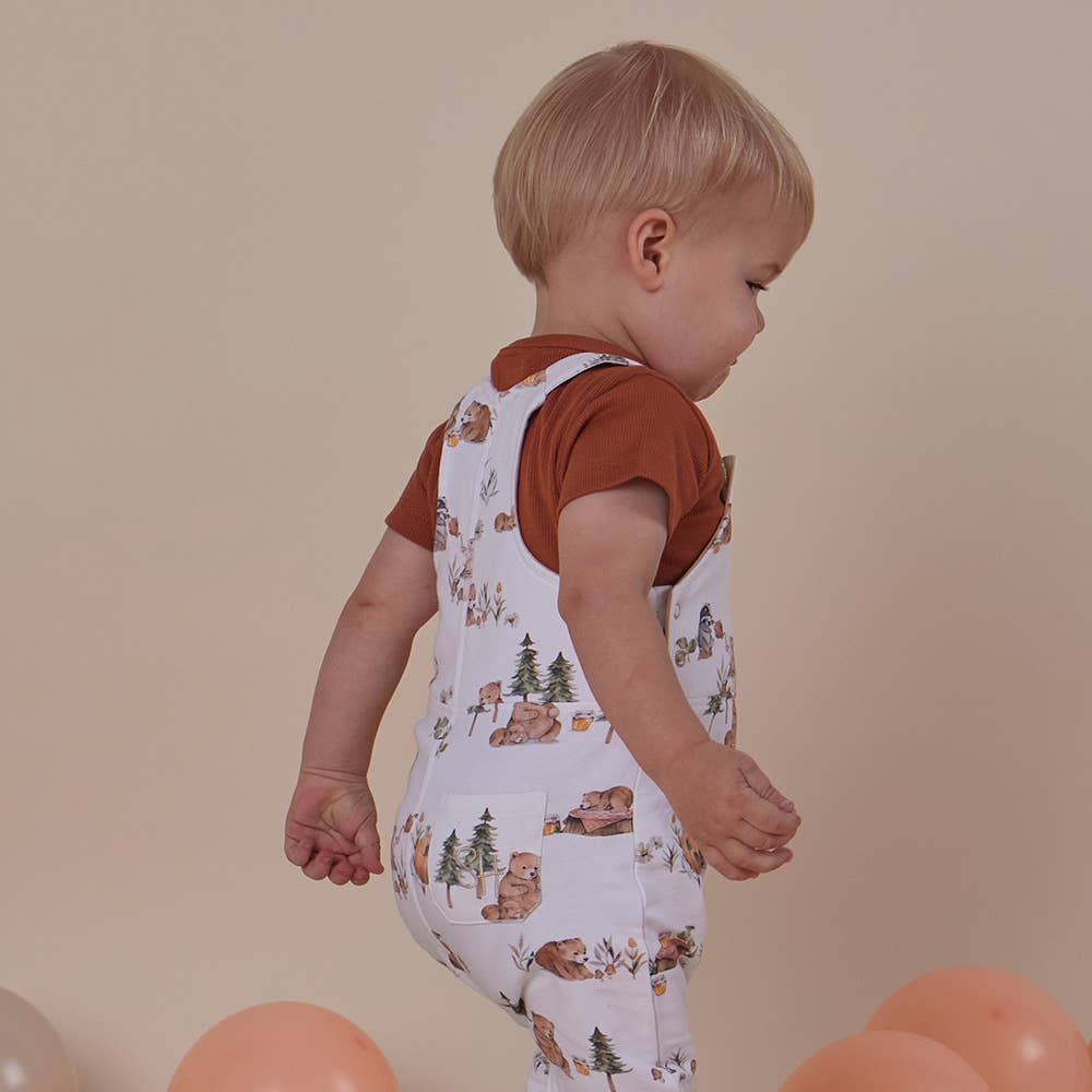 Snuggle Hunny - Bears Organic Snuggle Overalls - 3-6 Months (00)