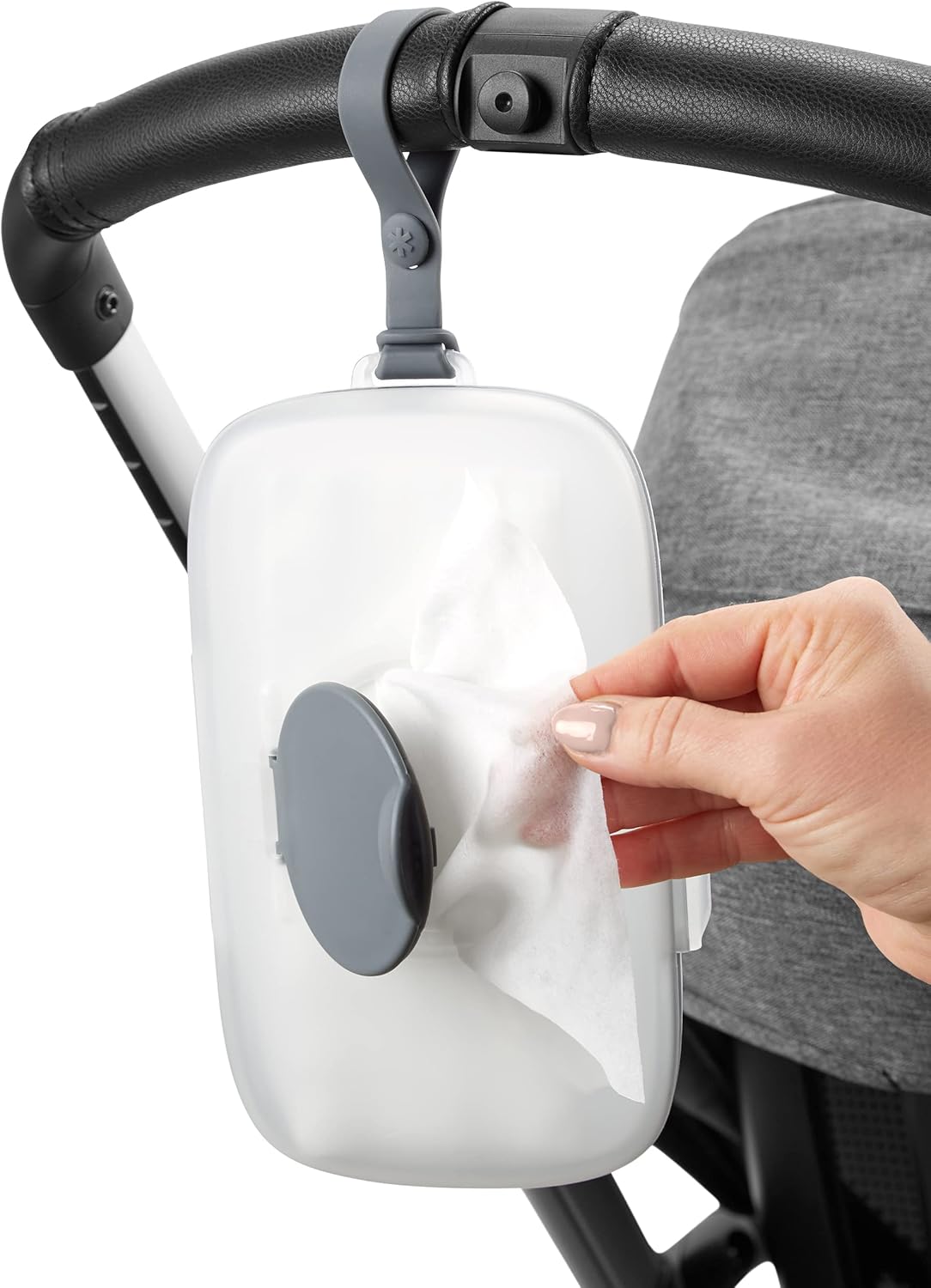 Skip Hop On-the-Go Snug Seal Baby Wipes Case, Grey