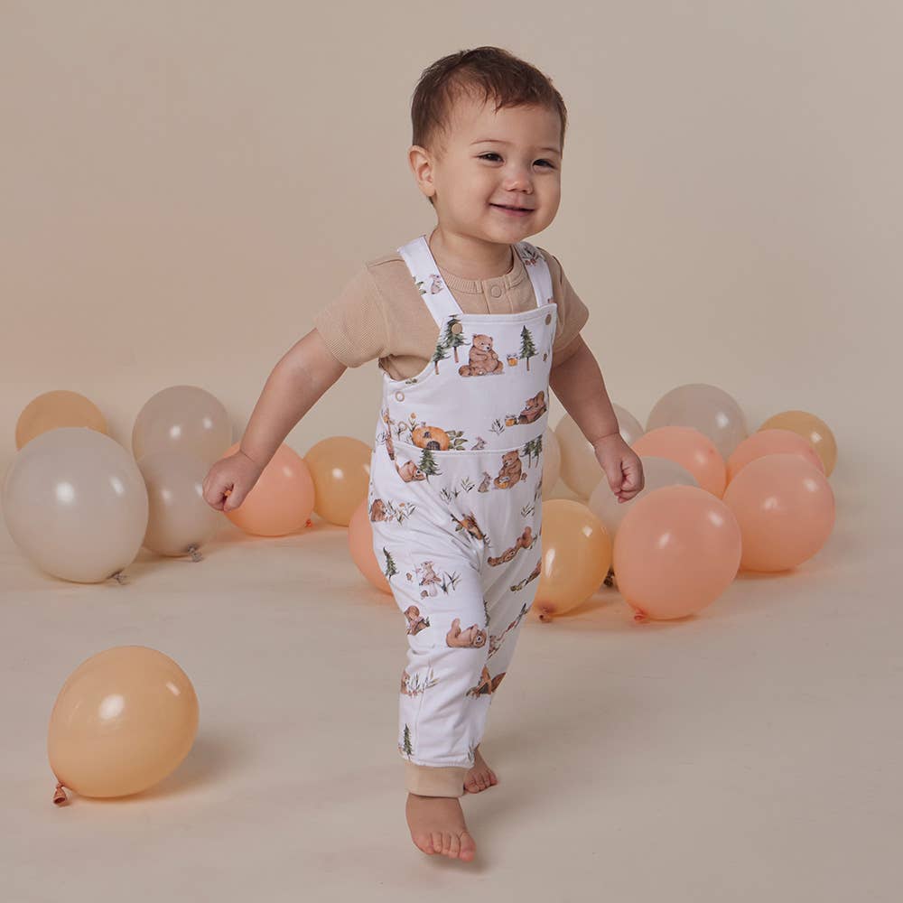 Snuggle Hunny - Bears Organic Snuggle Overalls - 3-6 Months (00)