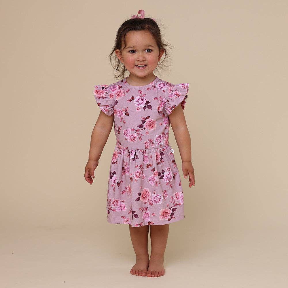 Snuggle Hunny - Blossom Short Sleeve Organic Dress - 0-3 Months (000) 