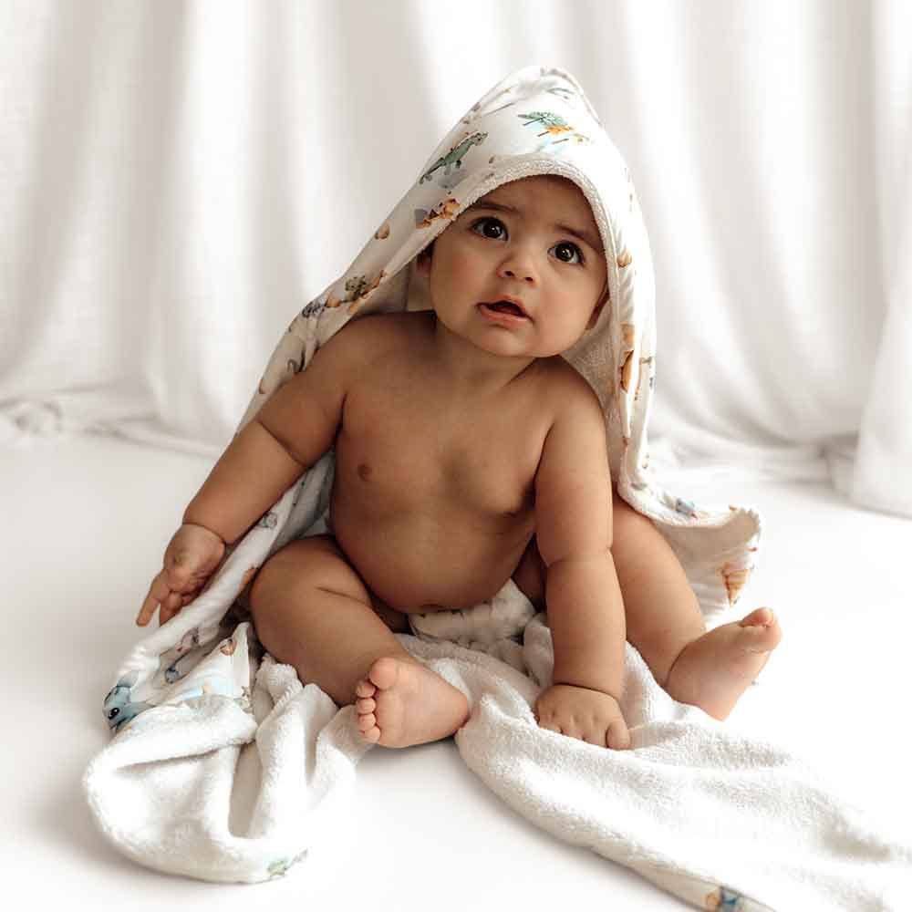 Snuggle Hunny - Dragon Organic Hooded Baby Towel
