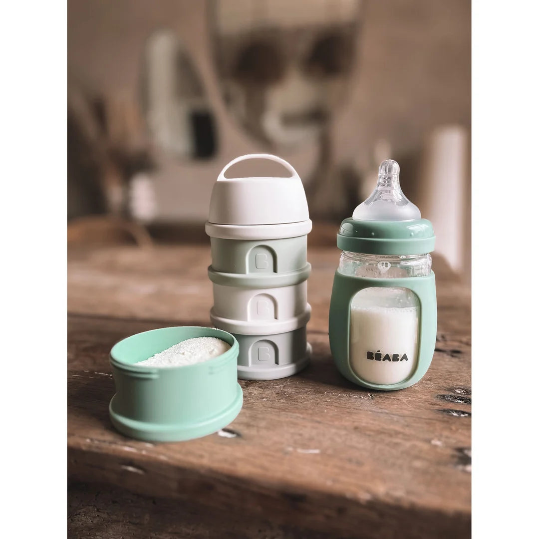 Beaba Formula & Snacks Container - Sage Green/Cotton