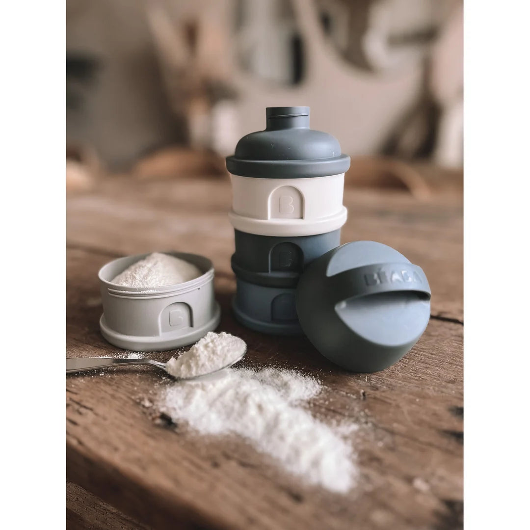 Beaba Formula and Snacks Container - MINERAL GREY/BLUE