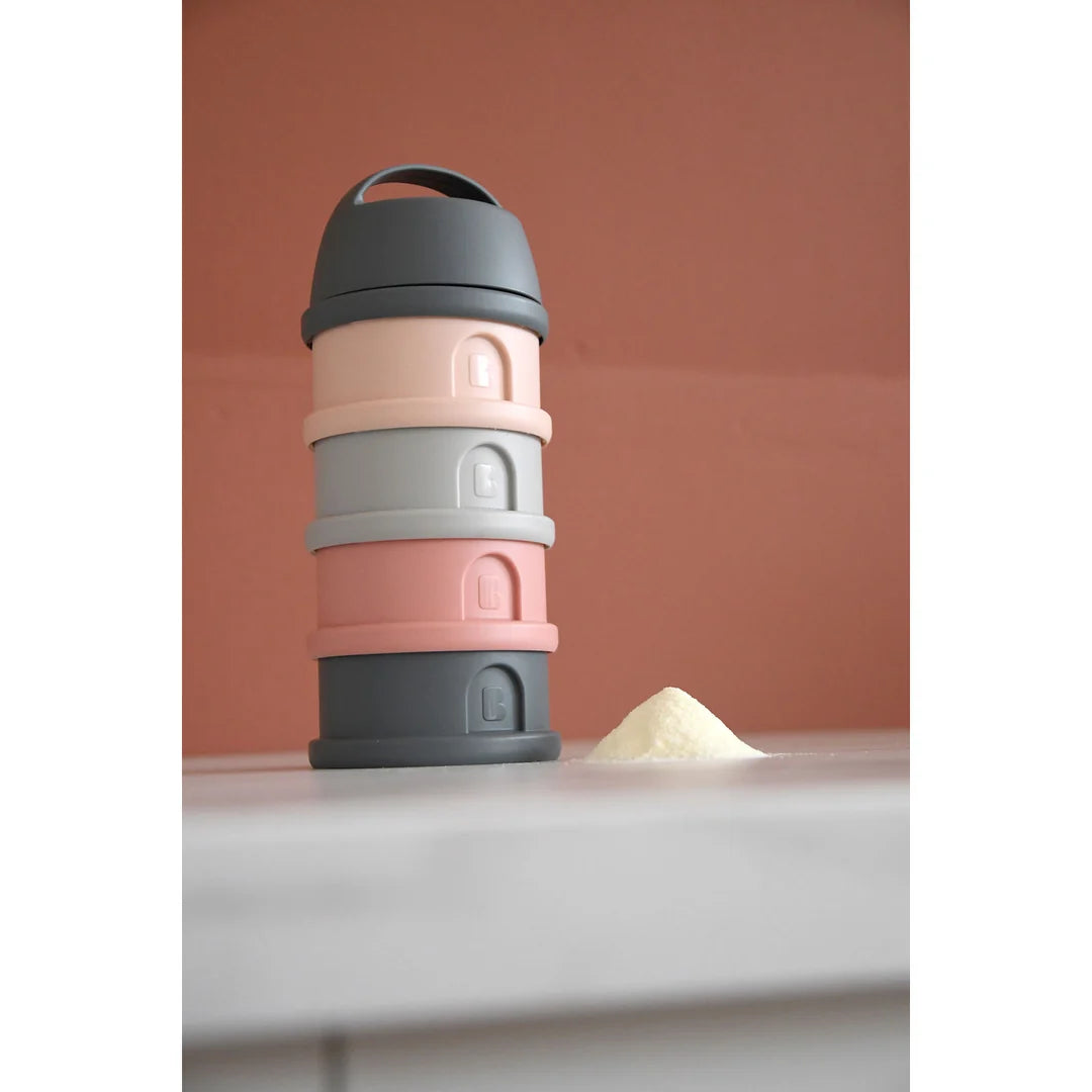 Beaba Formula and Snacks Container - MINERAL GREY/PINK