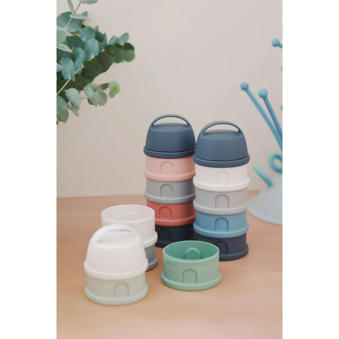 Beaba Formula and Snacks Container - MINERAL GREY/PINK