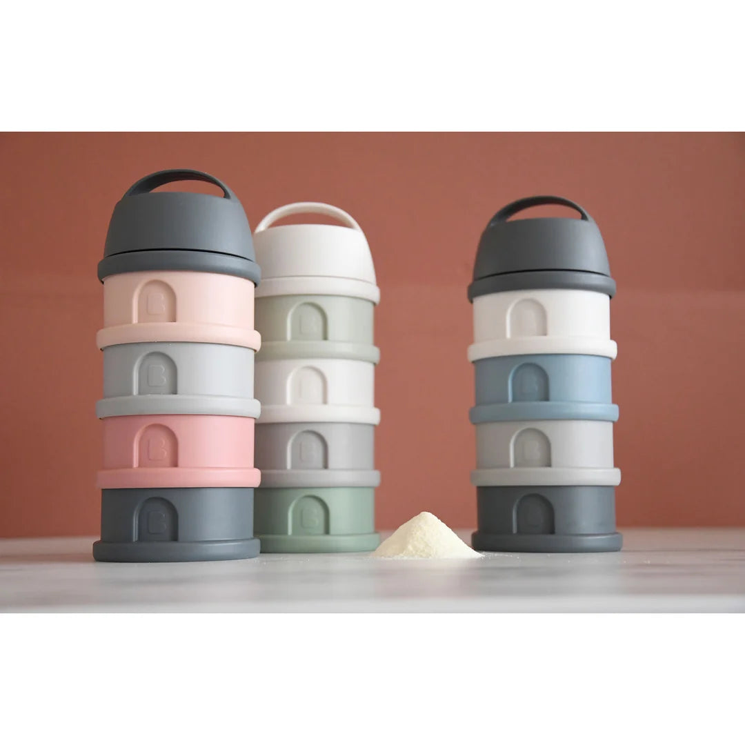 Beaba Formula and Snacks Container - MINERAL GREY/PINK