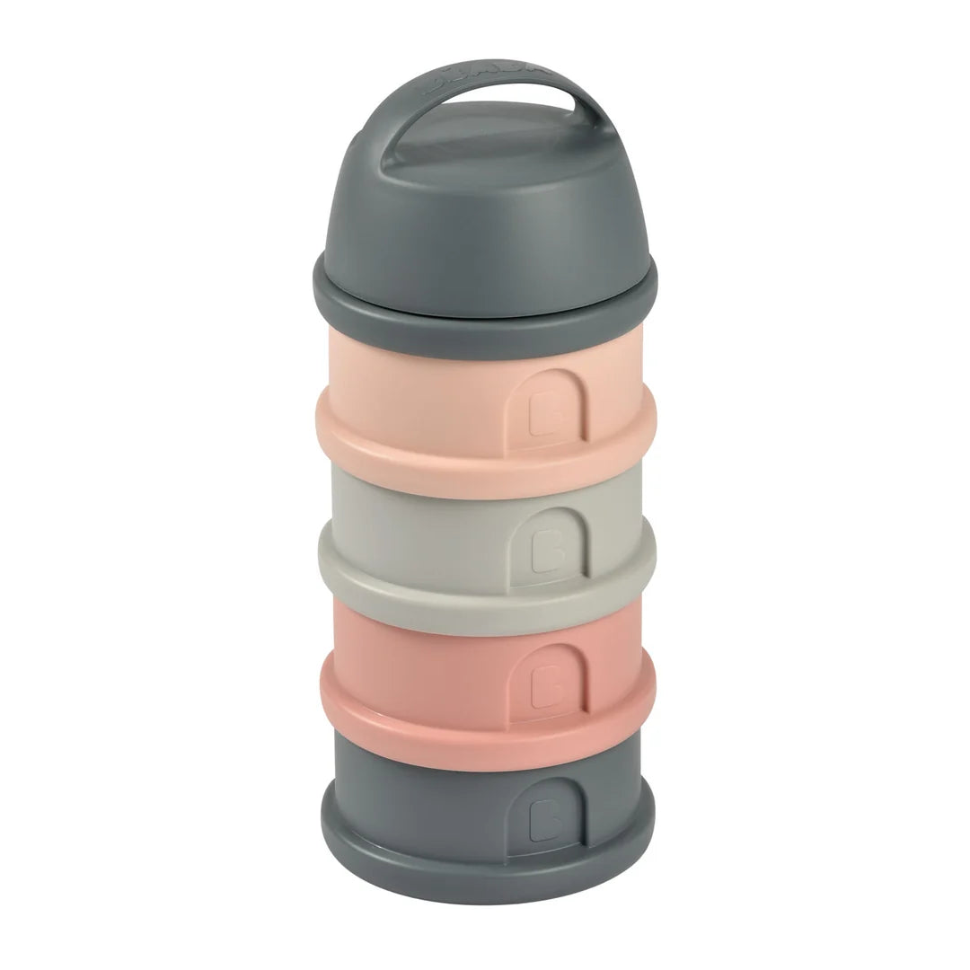 Beaba Formula and Snacks Container - MINERAL GREY/PINK
