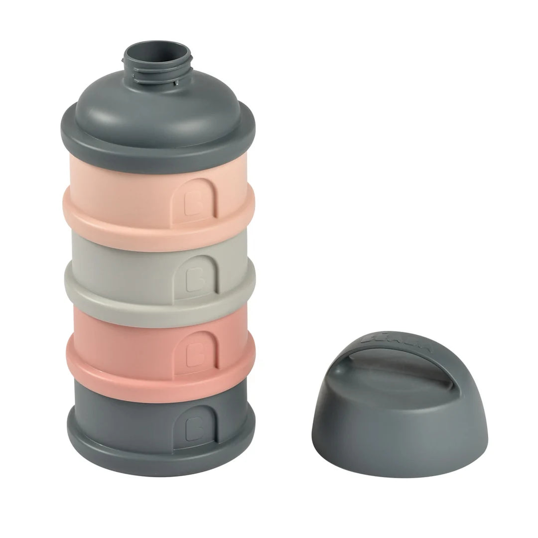 Beaba Formula and Snacks Container - MINERAL GREY/PINK