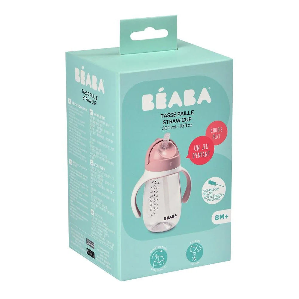 Beaba Straw Cup 300ML - VINTAGE PINK