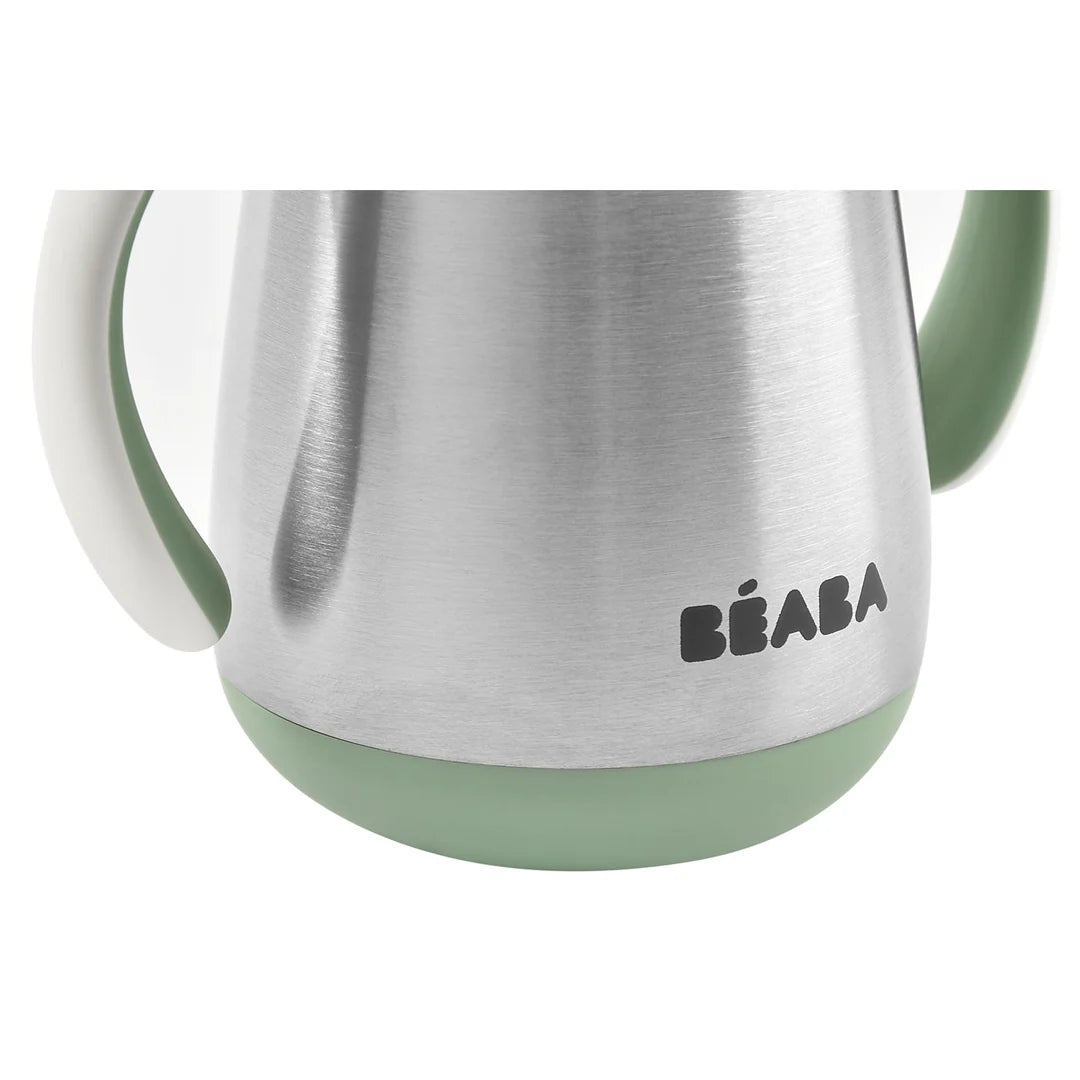 Beaba Stainless Steel Straw Cup 250ml - Sage Green