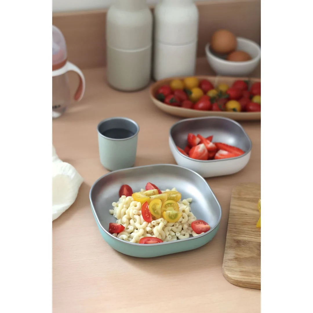 Beaba Stainless Steel Meal Set - SAGE GREEN
