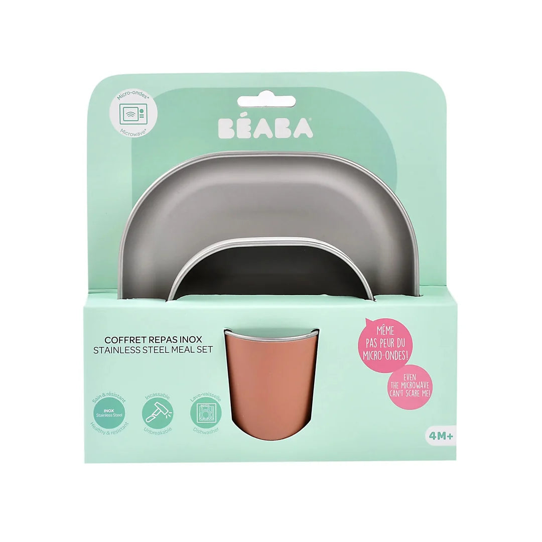Beaba Stainless Steel Meal Set - TERRACOTTA