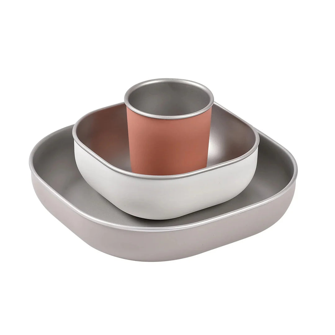 Beaba Stainless Steel Meal Set - TERRACOTTA