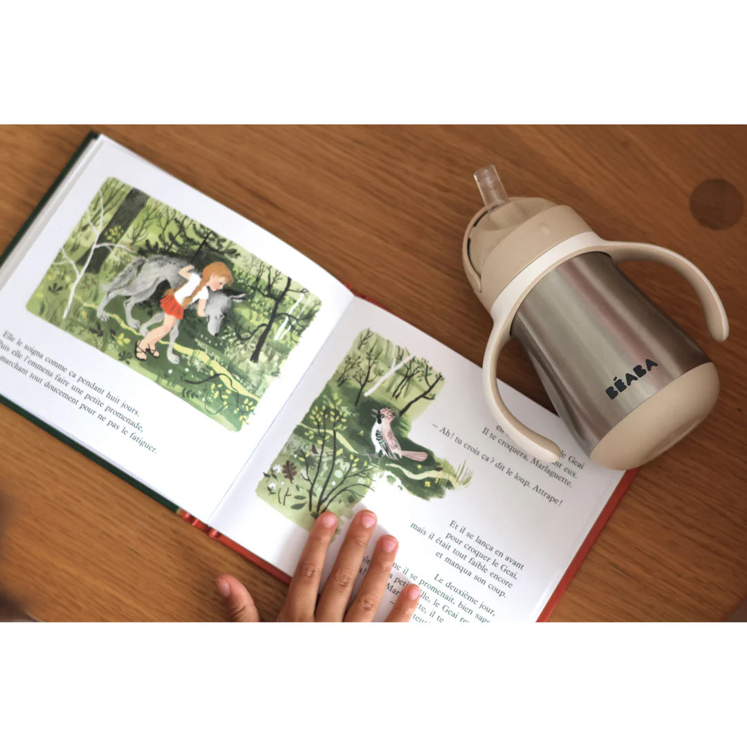 Beaba Stainless Steel Straw Cup 250ML - CLAY | ETA Early July