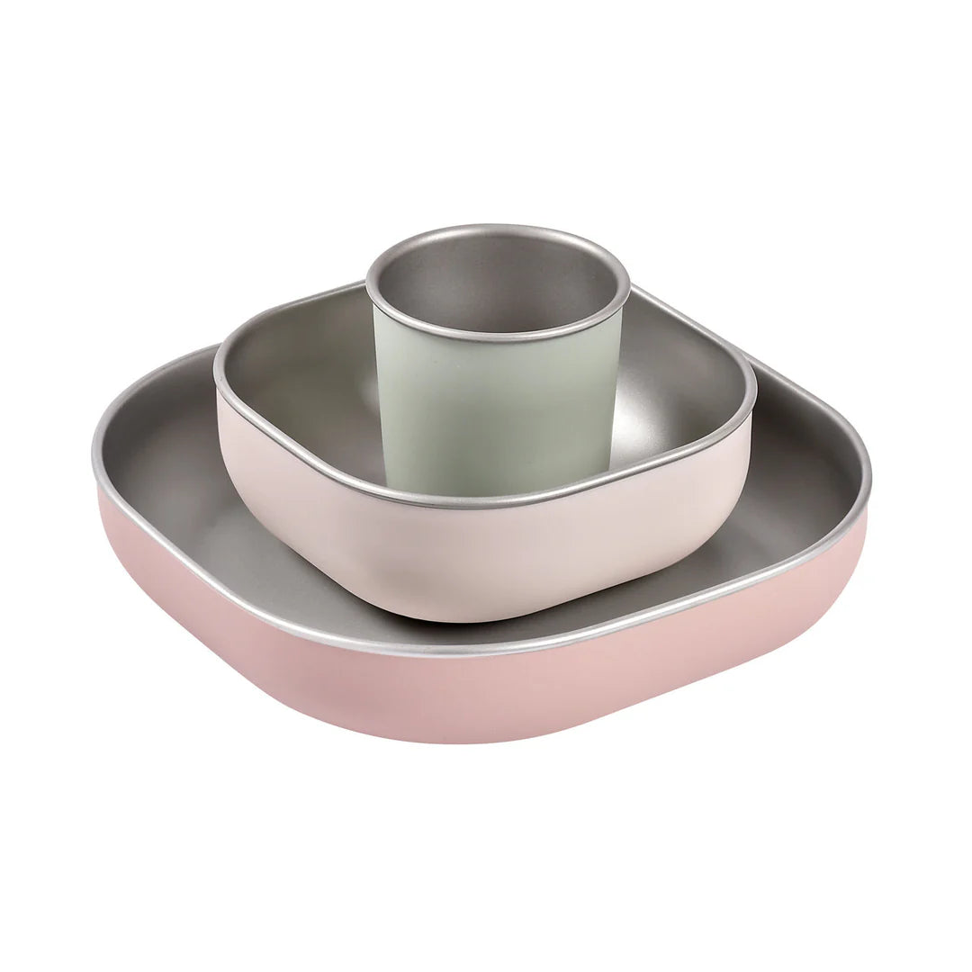 Beaba Stainless Steel Meal Set - CLAY