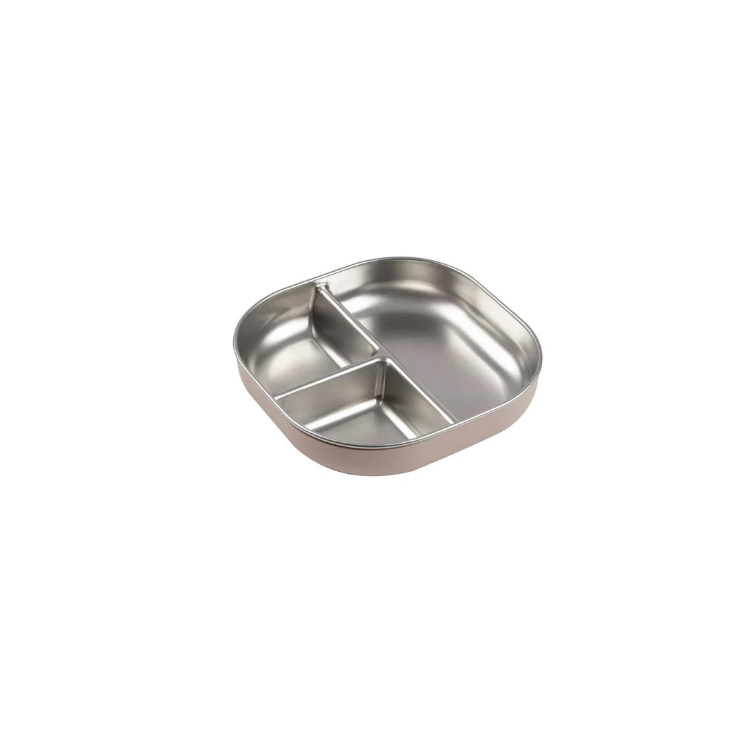 Beaba Stainless Steel Divided Plate - Cotton Candy