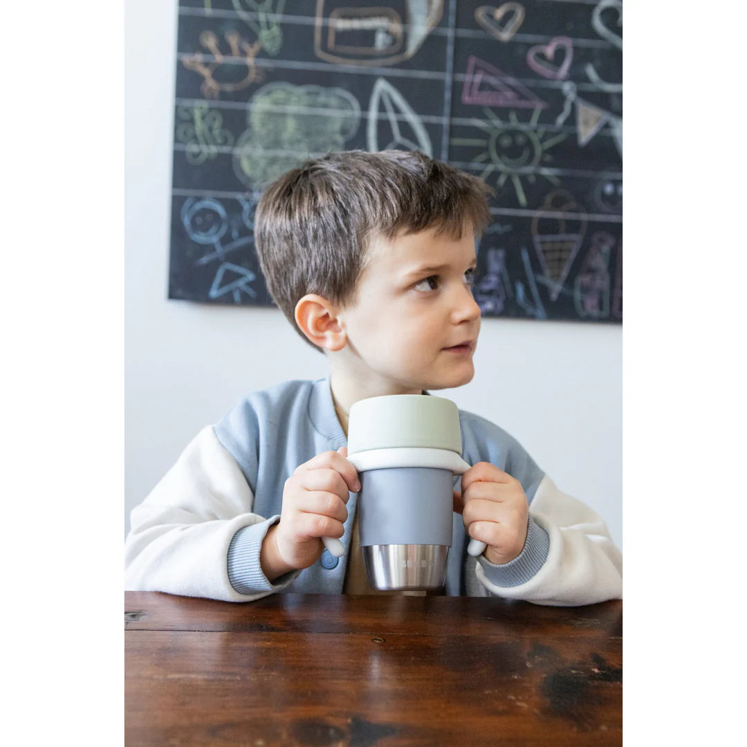 Beaba Click & Drink 360 Stainless Steel Learning Cup 240ML - PEBBLE | ETA early July