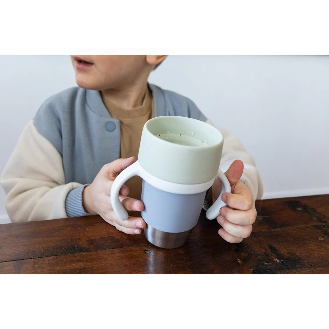 Beaba Click & Drink 360 Stainless Steel Learning Cup 240ML - PEBBLE | ETA early July