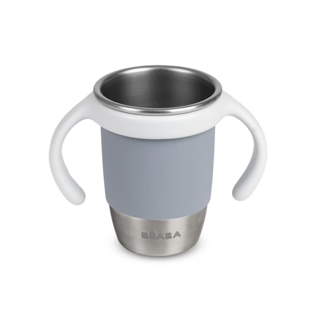 Beaba Click & Drink 360 Stainless Steel Learning Cup 240ML - PEBBLE | ETA early July