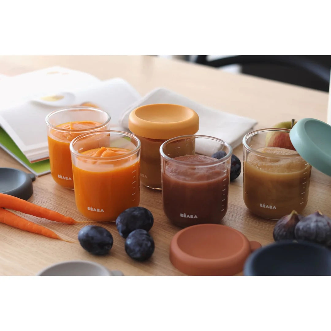 Beaba Glass Portion Jars 250ML 6 Pack