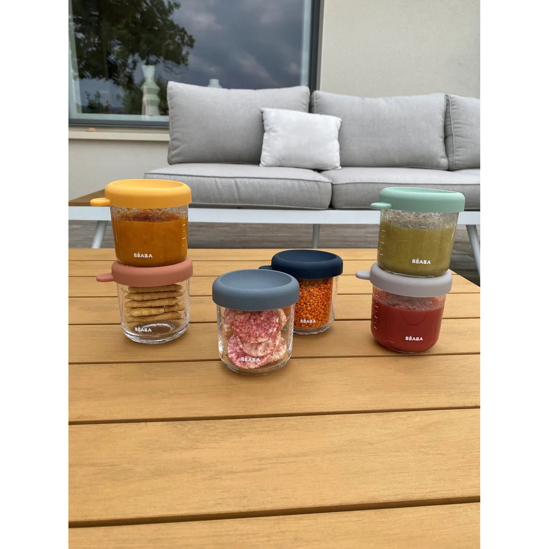 Beaba Glass Portion Jars 250ML 6 Pack