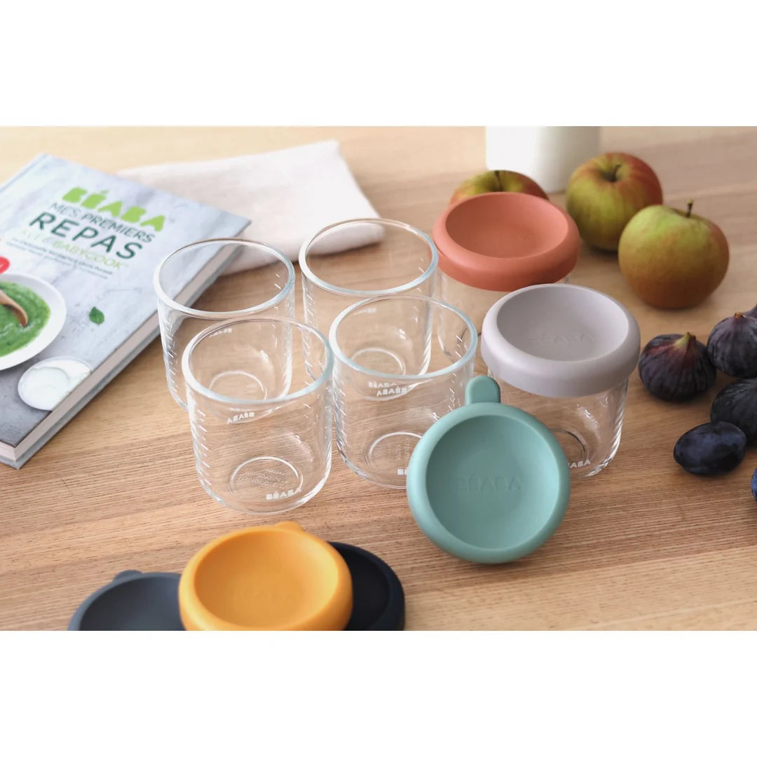 Beaba Glass Portion Jars 250ML 6 Pack