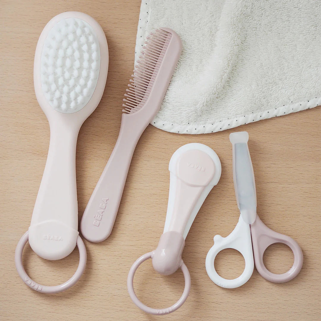 Beaba Baby Brush & Comb - OLD PINK