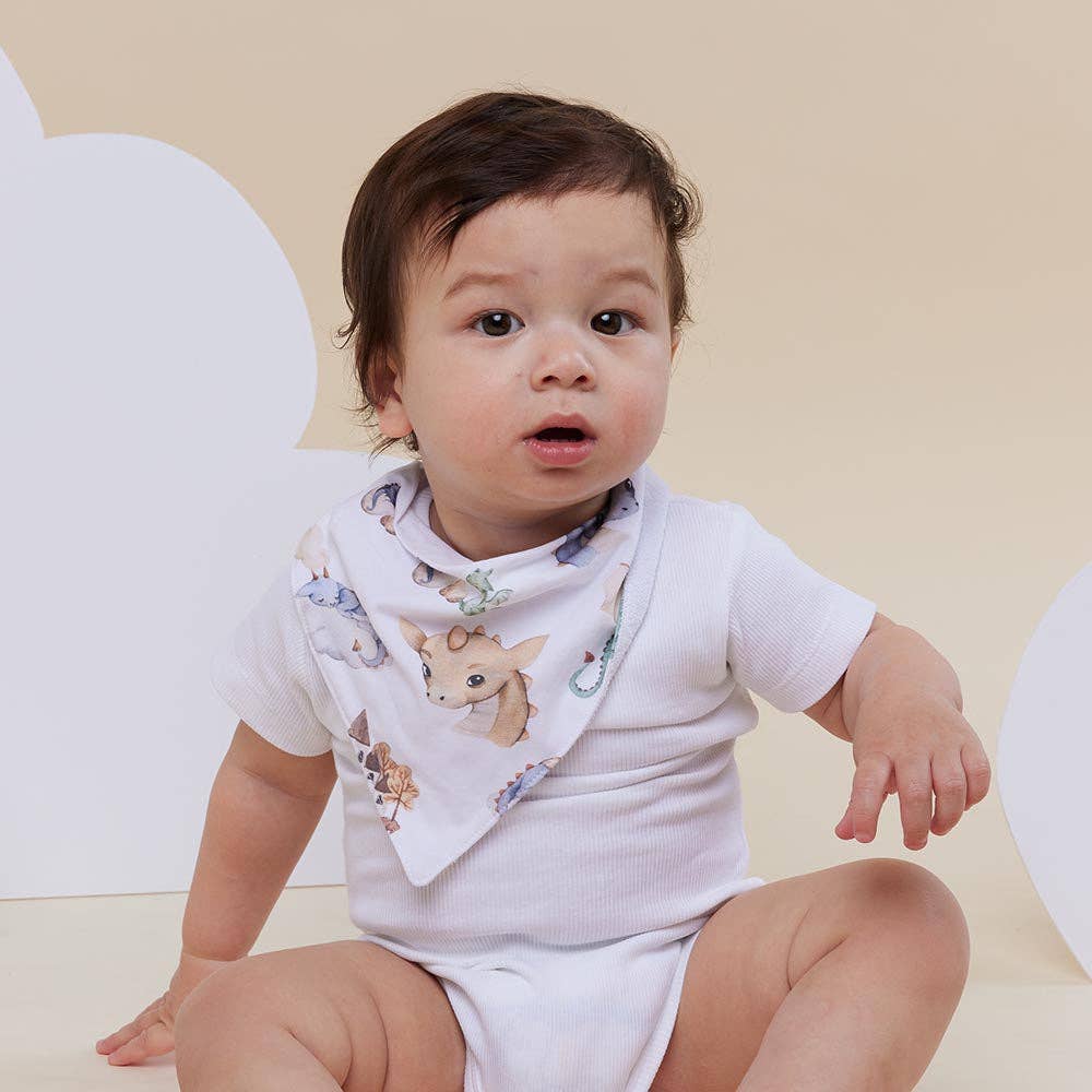 Snuggle Hunny - Dragon Organic Dribble Bib 