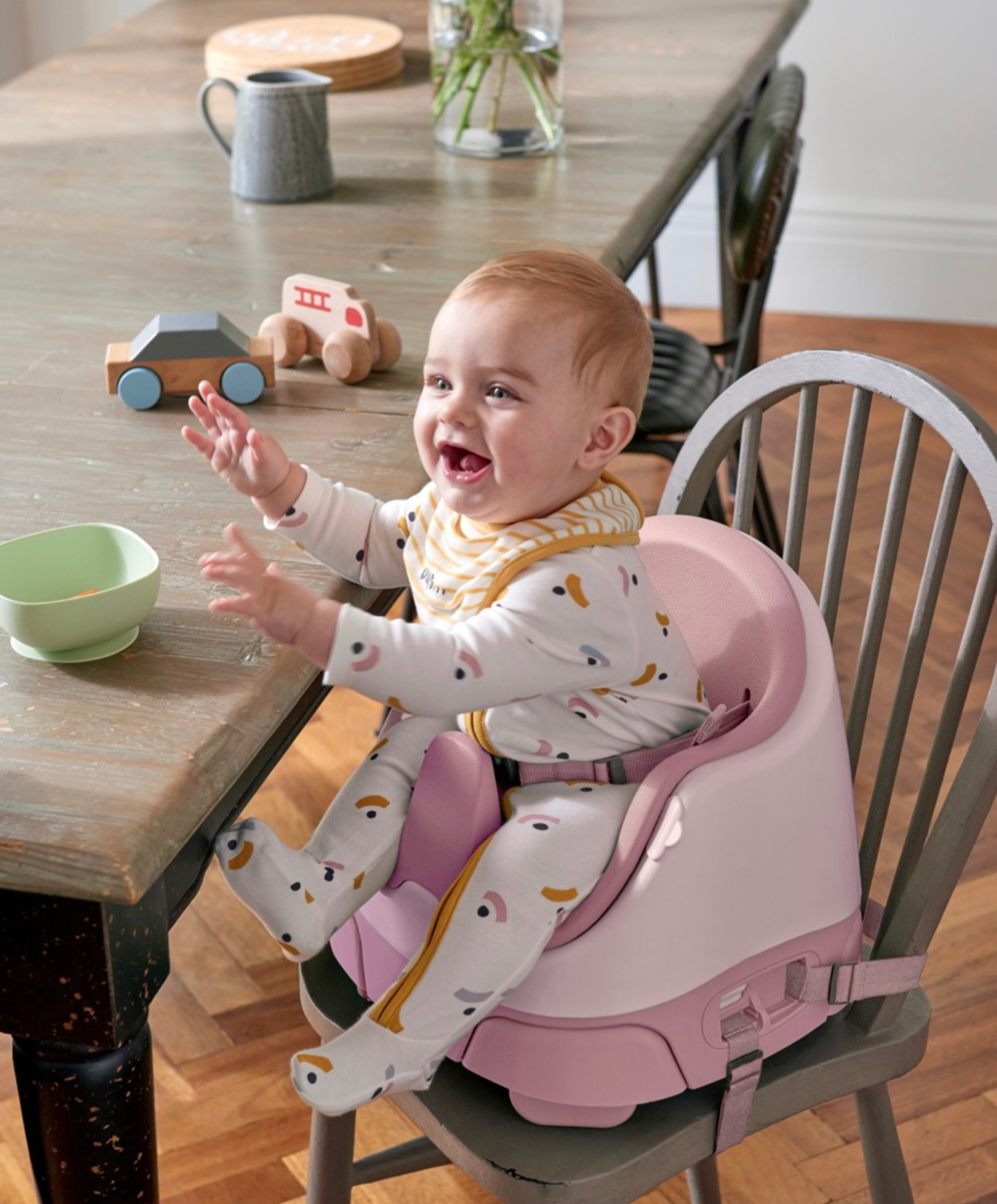 Bug 3-in-1 Floor & Booster Seat with Activity Tray - Blossom - Tiny Tots Baby Store 