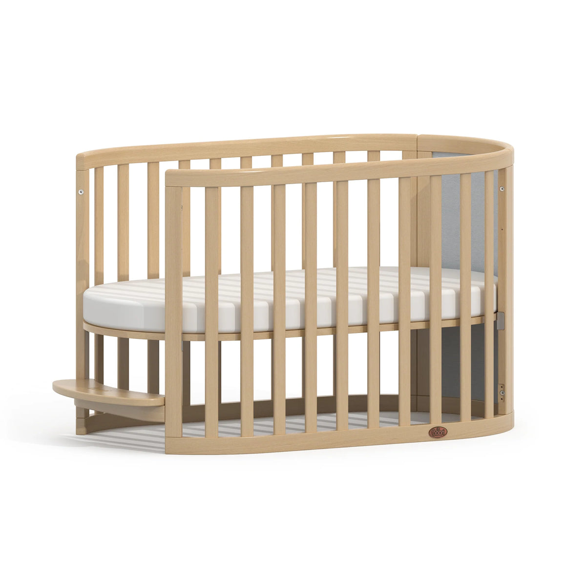 Boori Eden Elite Oval Cot | Light Blueberry & Beech