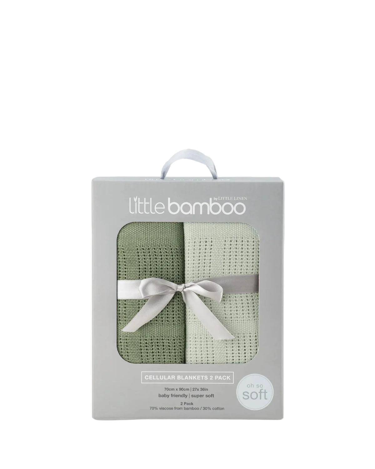 Little Bamboo Baby Cellular Blanket 2Pk - Bayleaf