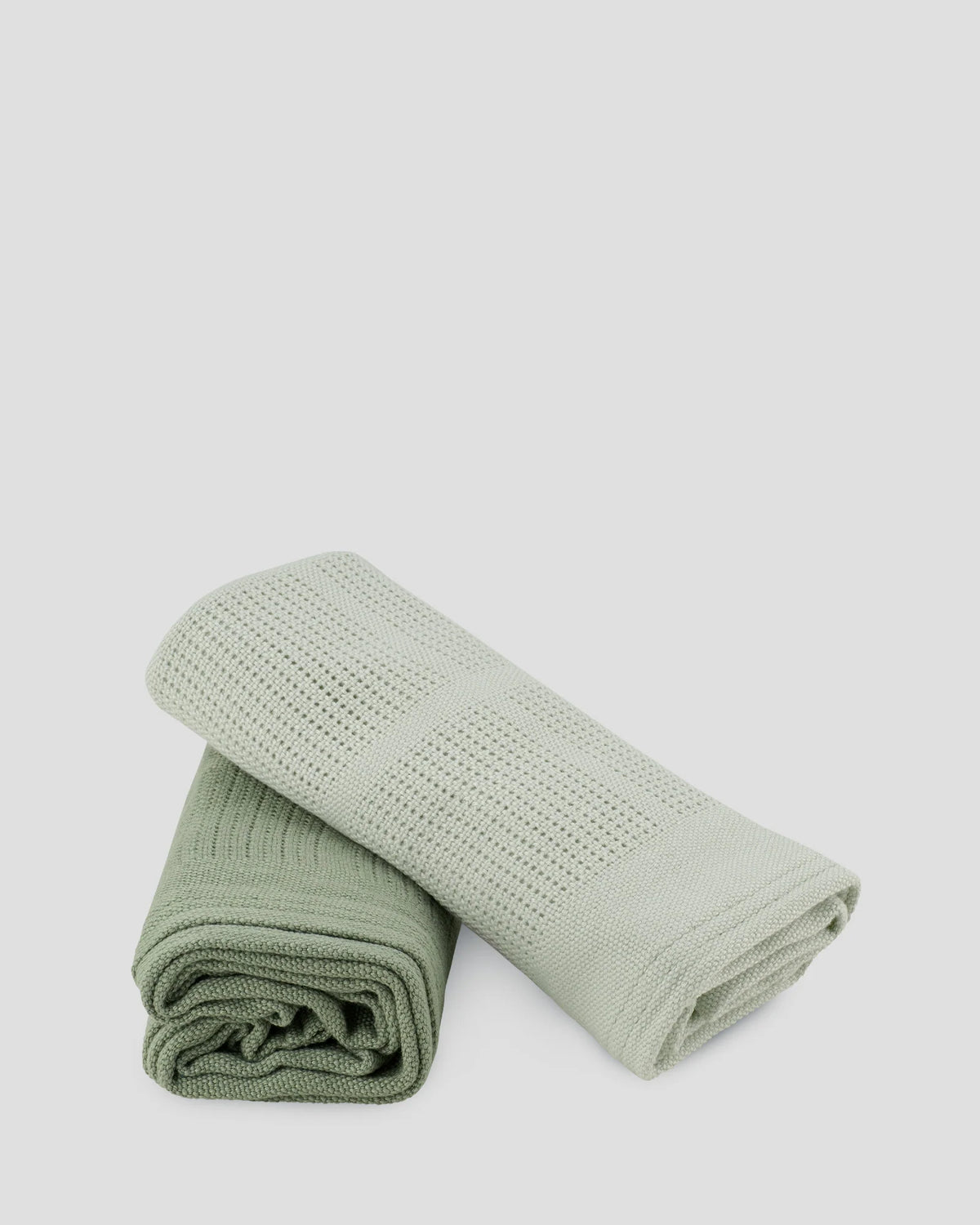 Little Bamboo Baby Cellular Blanket 2Pk - Bayleaf