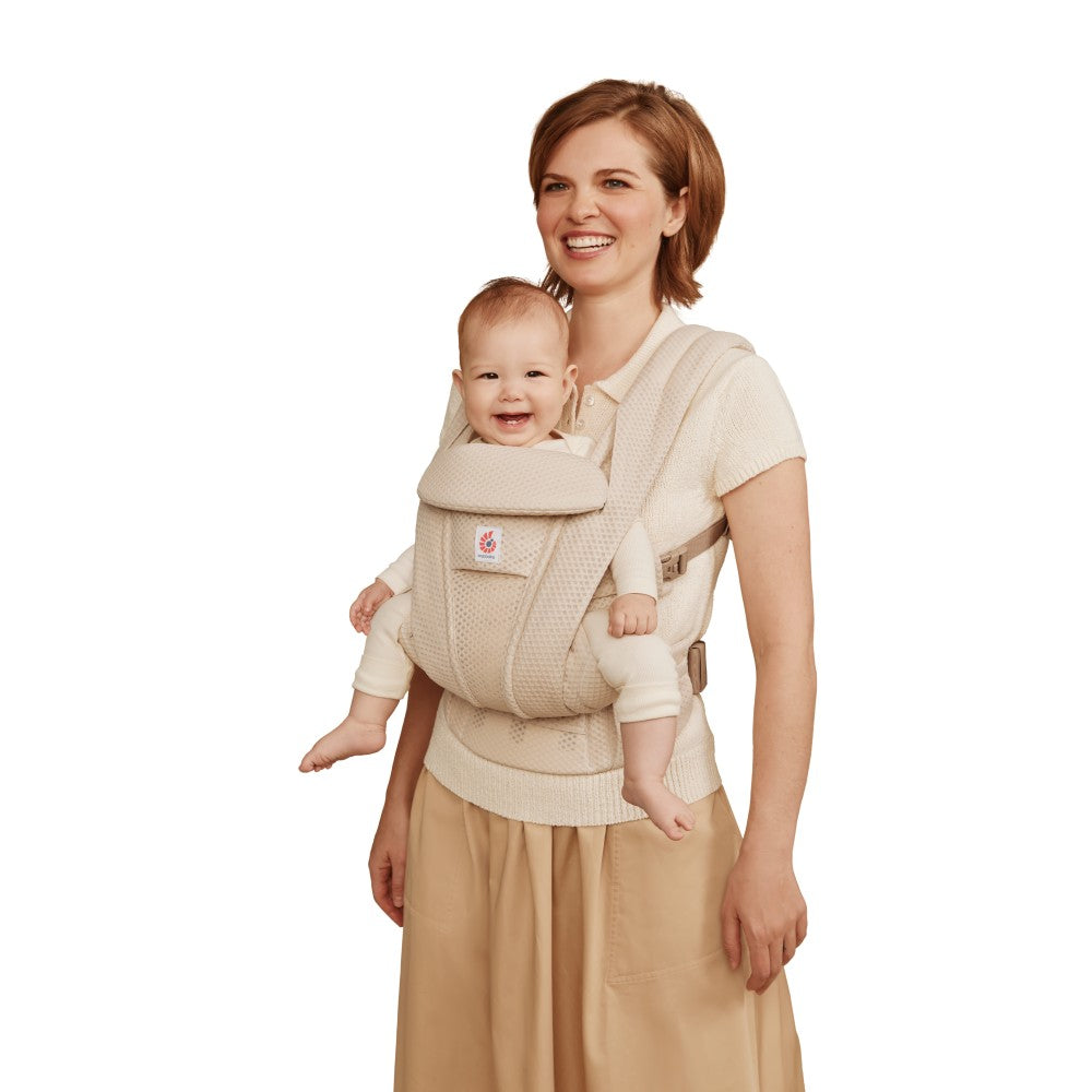 beige ergobaby carrier Ergobaby Omni Deluxe All-in-One Mesh Baby Carrier