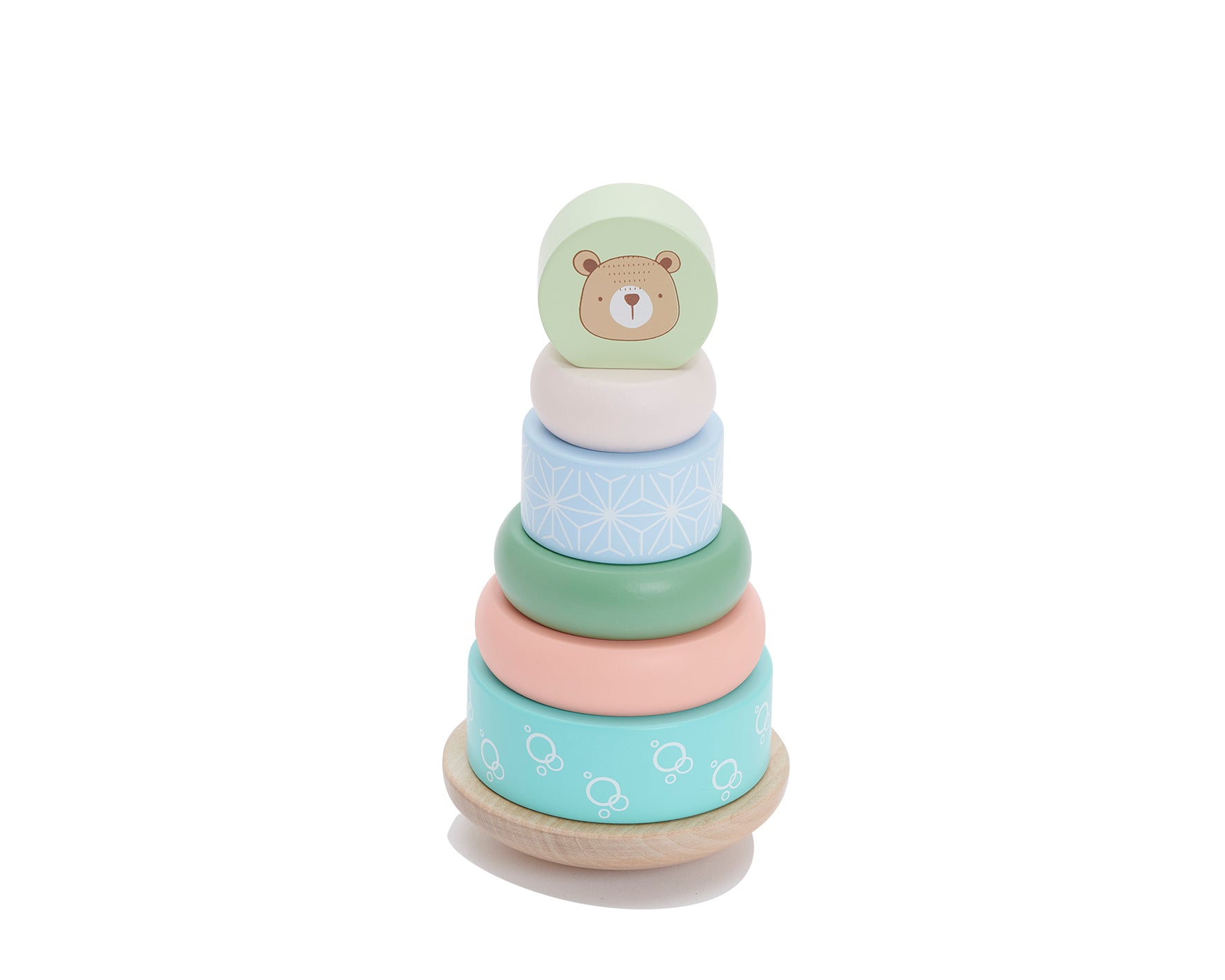 Bubble Wooden Stacking Rings