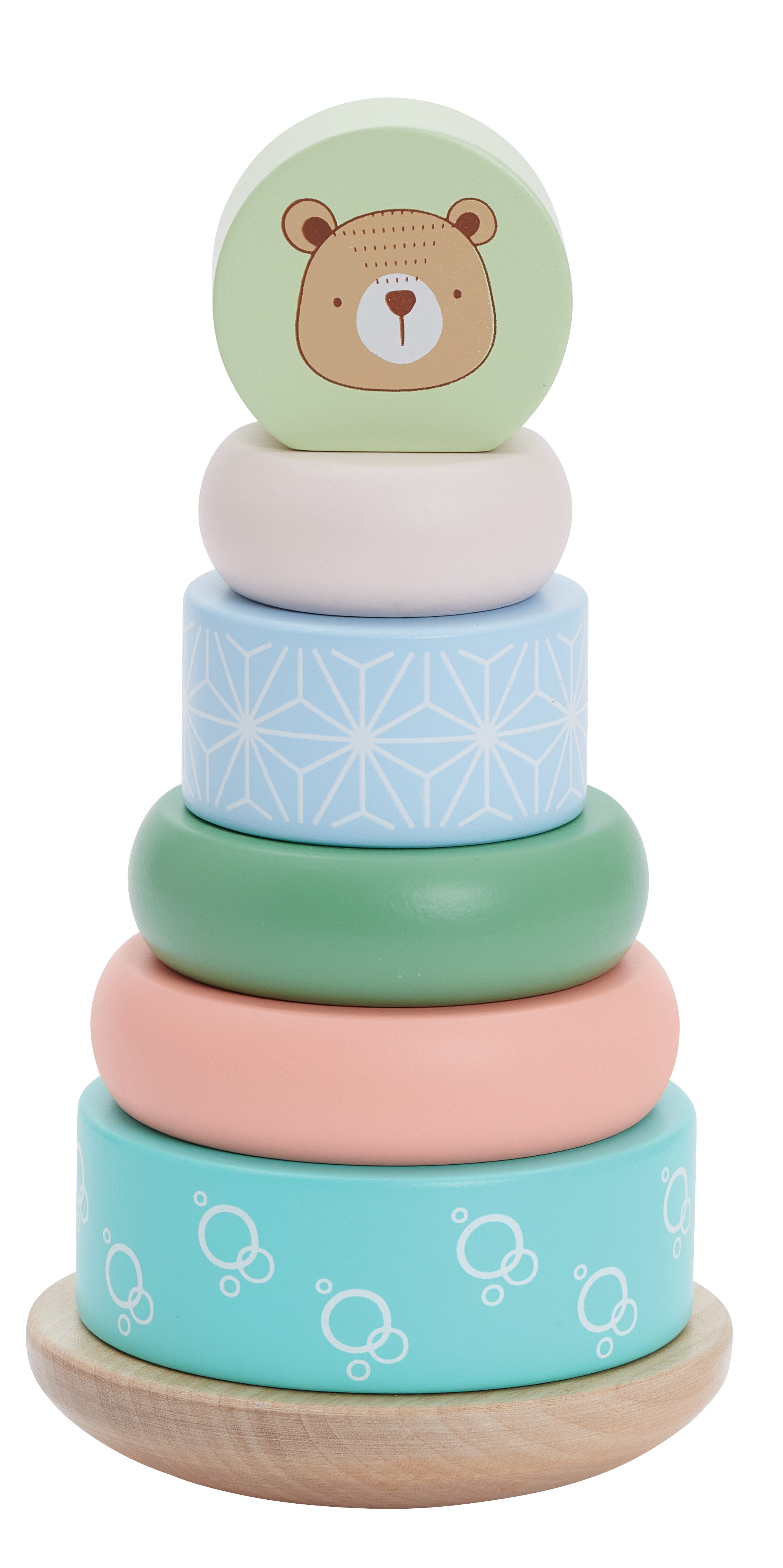 Bubble Wooden Stacking Rings - Tiny Tots Baby Store 