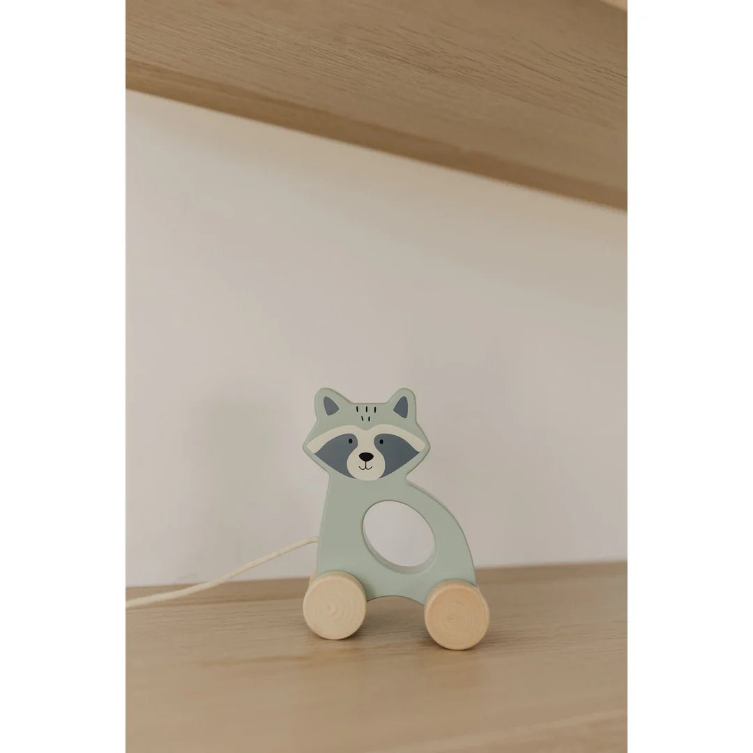Bubble Wooden Raccoon Pull Along Toy | ETA Early SEP